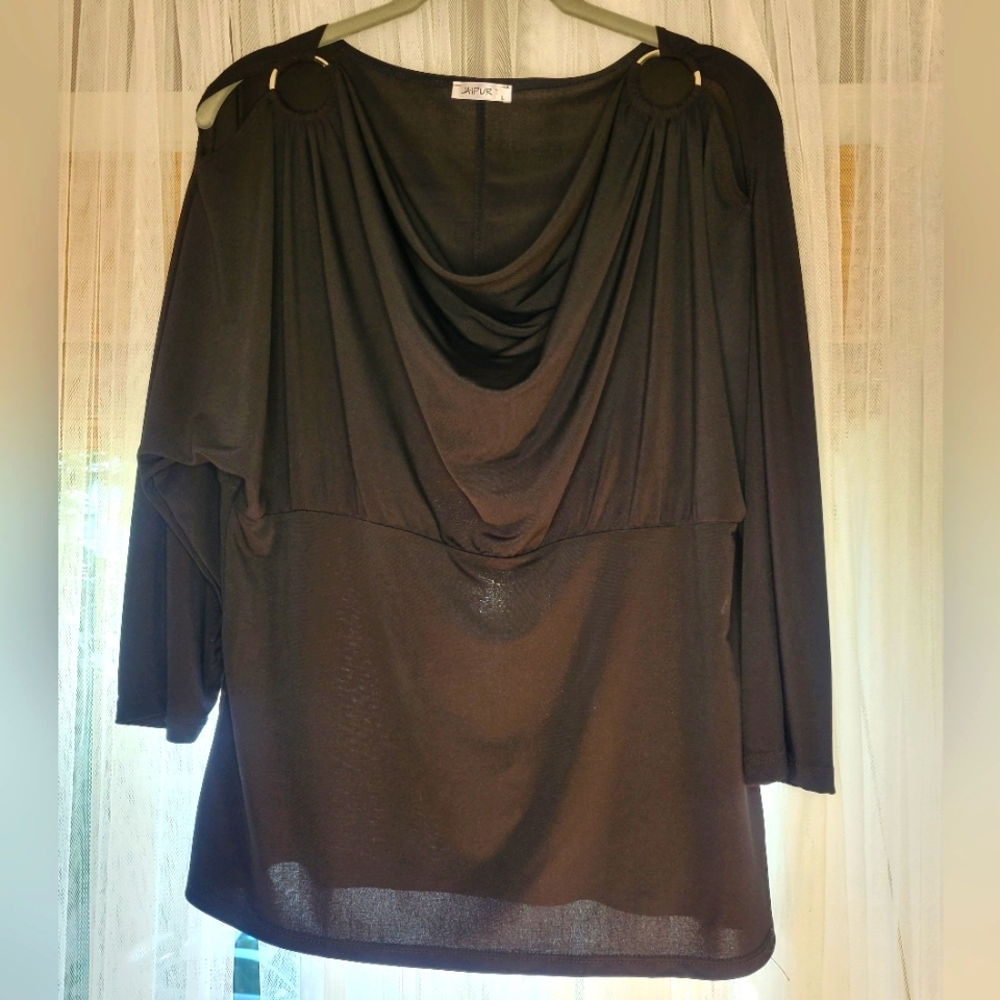 Cowl Necked Embellished Blouse
